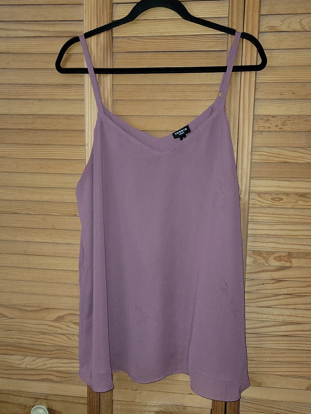 Torrid Sophie Mauve Dusty Rose Chiffon Swing Cami Tank Top  Flowy Line Size 2X